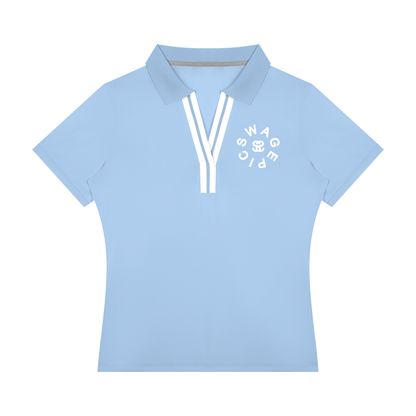 Women’s Color Block Polo Shirt - "Swag Circle"