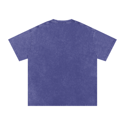 Snow Washed Oversized Cotton T-Shirt – "Stand Tall and Dream Big"