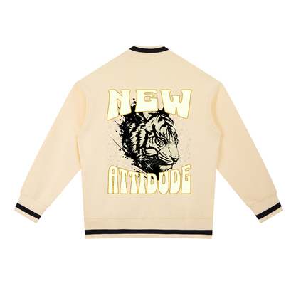 Contrast Piping Zip Bomber Jacket - "New Attitude"
