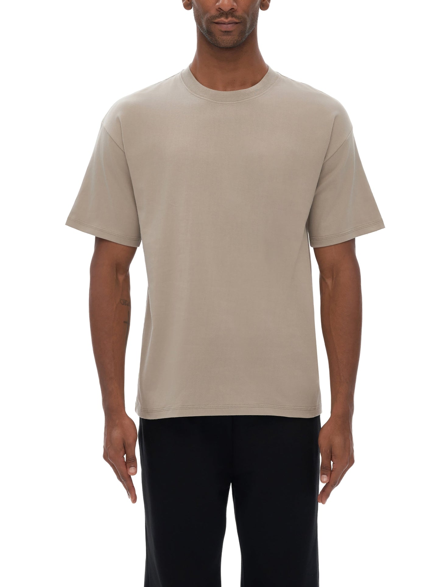 Drop Shoulder Cotton Plain T-Shirt