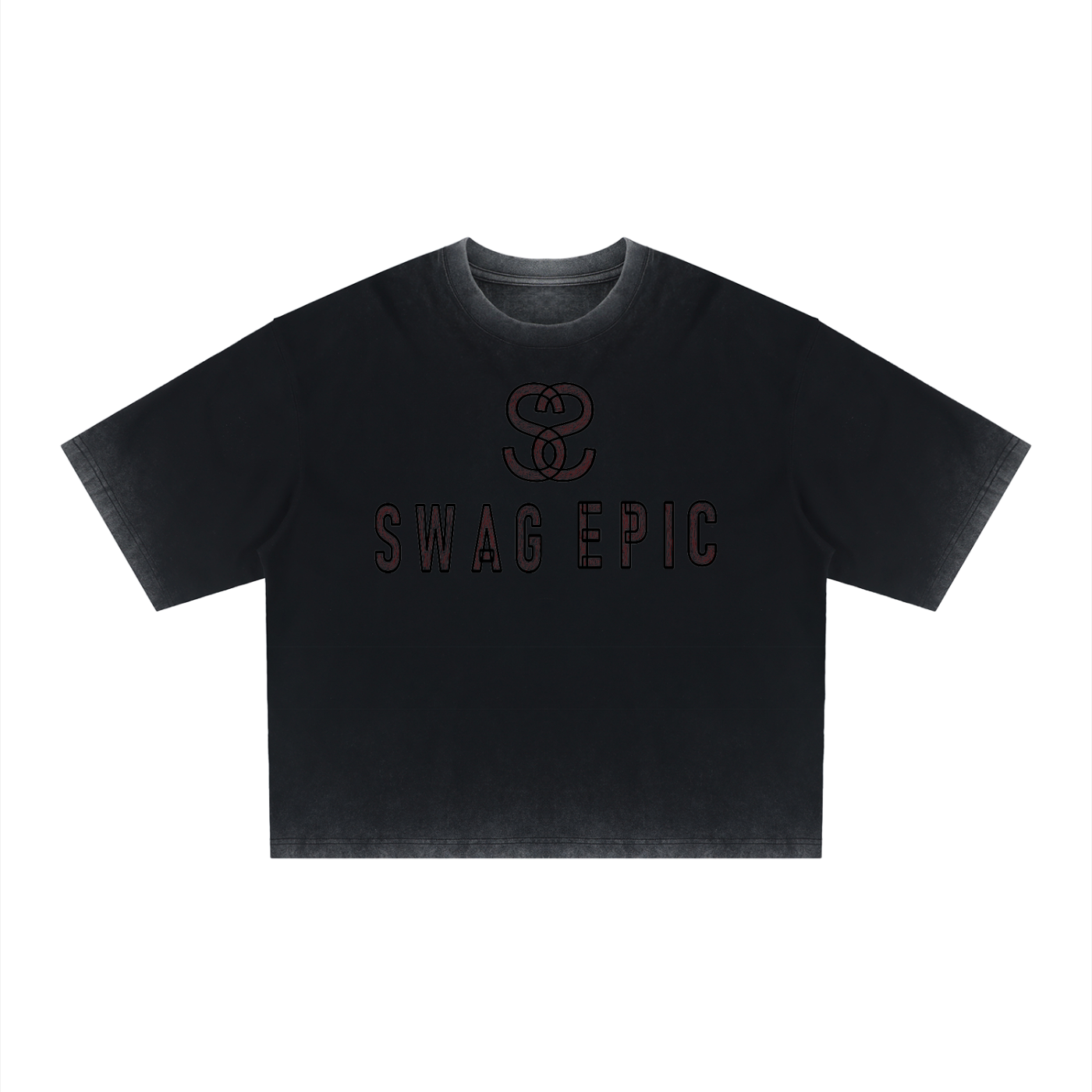 Unisex Reverse Dyed Boxy T-Shirt - "Scratch Scribble Epic"