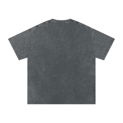 Snow Washed Oversized Cotton T-Shirt – "Stand Tall and Dream Big"
