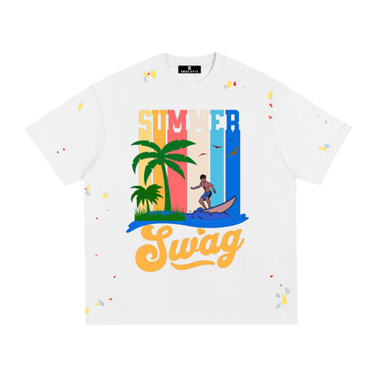 Paint Splatter Cotton T-Shirt – "Summer Swag" Collection