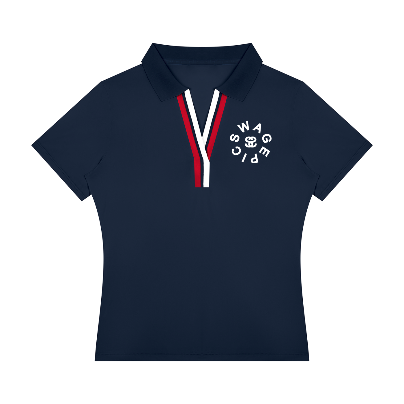 Women’s Color Block Polo Shirt - "Swag Circle"