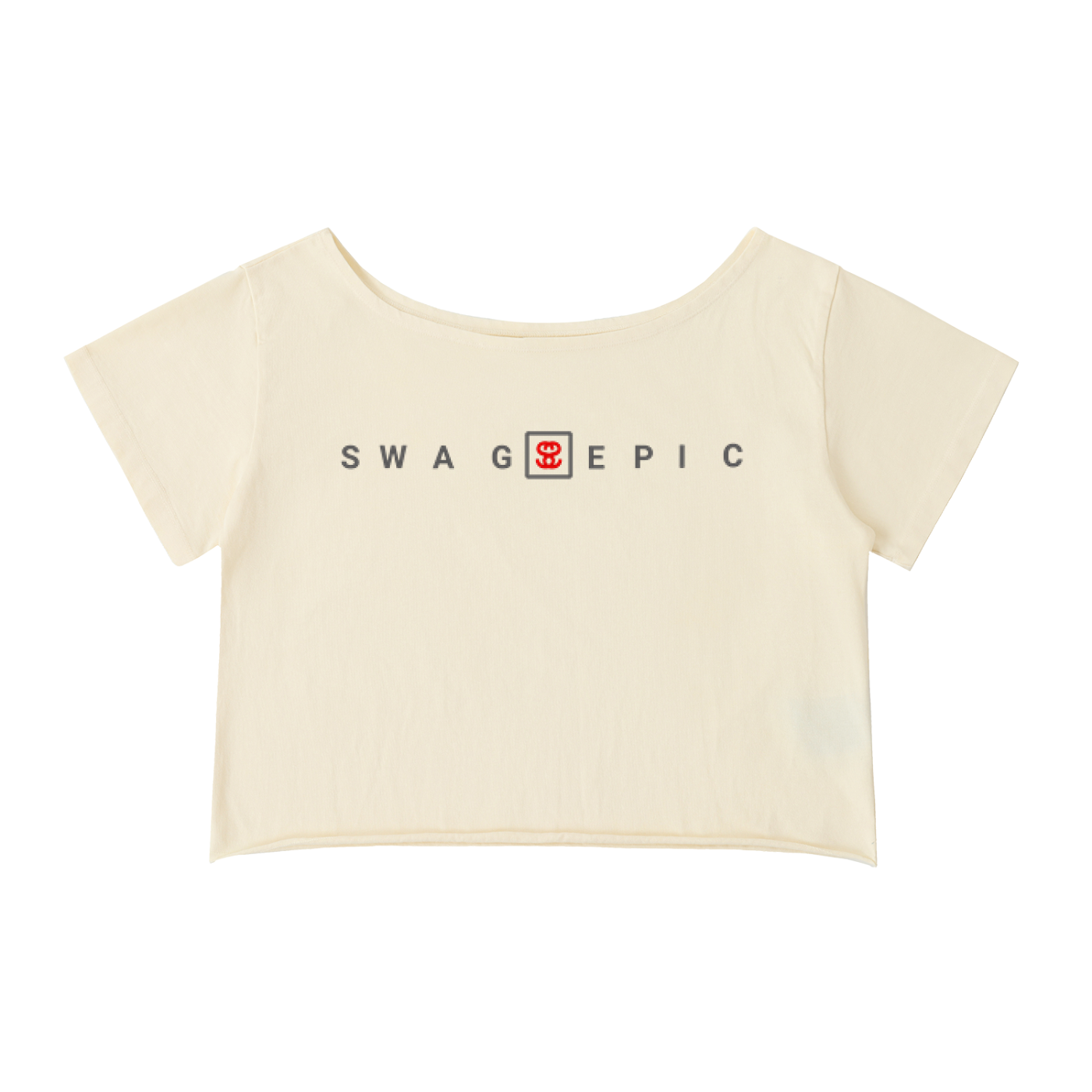 Off-Shoulder Rolled Hem Cotton T-Shirt – Swag Epic Ladies