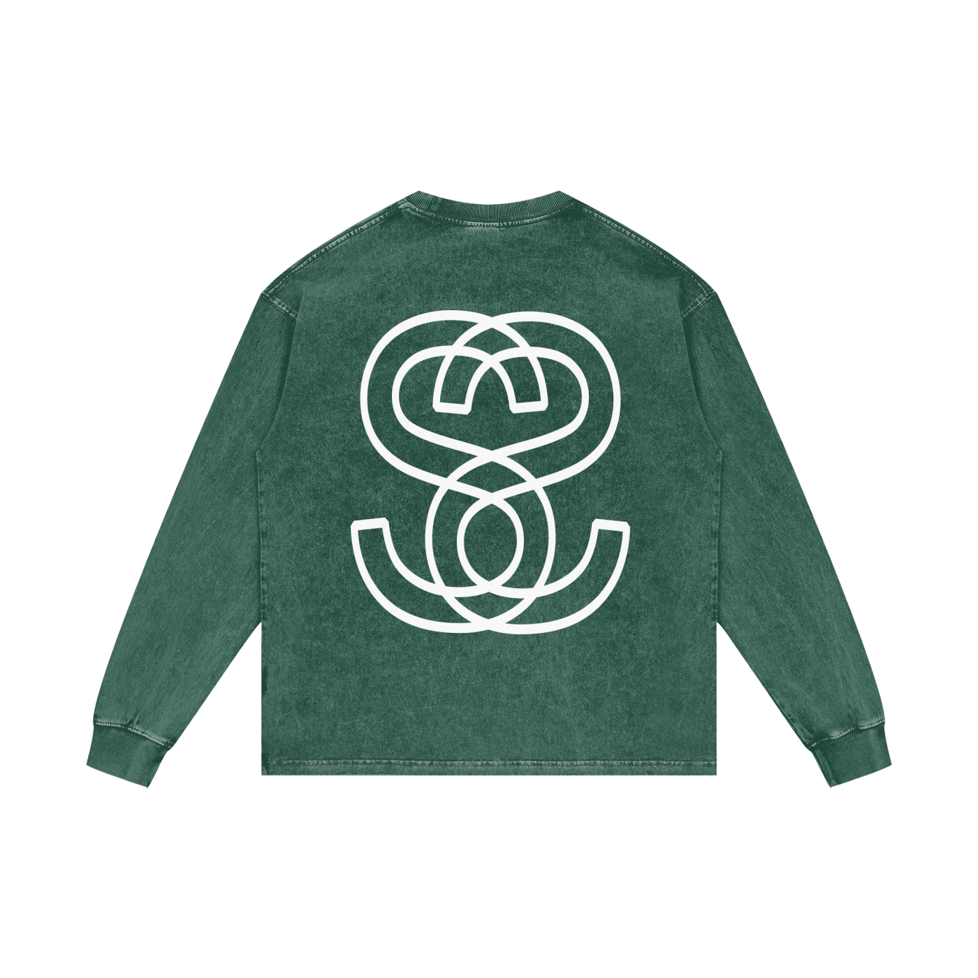 Acid Wash Oversize Long Sleeve "Epic Circle" T-Shirt