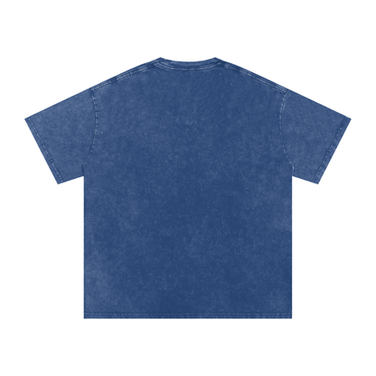 Snow Washed Oversized Cotton T-Shirt – "Stand Tall and Dream Big"
