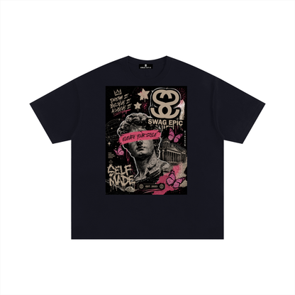 Self-Made "Swag Epic" Unisex Oversized Cotton T-Shirt