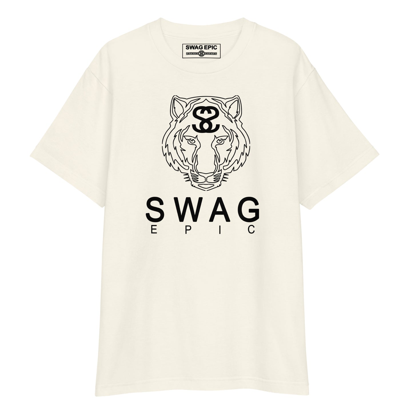 "TIGER FACE" (IVORY) DELUXE T-SHIRT