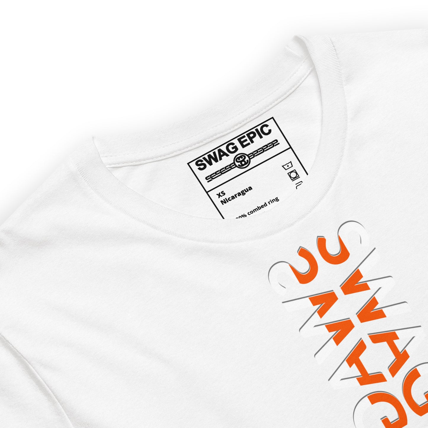 "SWAG IN COLOR" (WHITE) PREMIUM LUXURY T-SHIRT